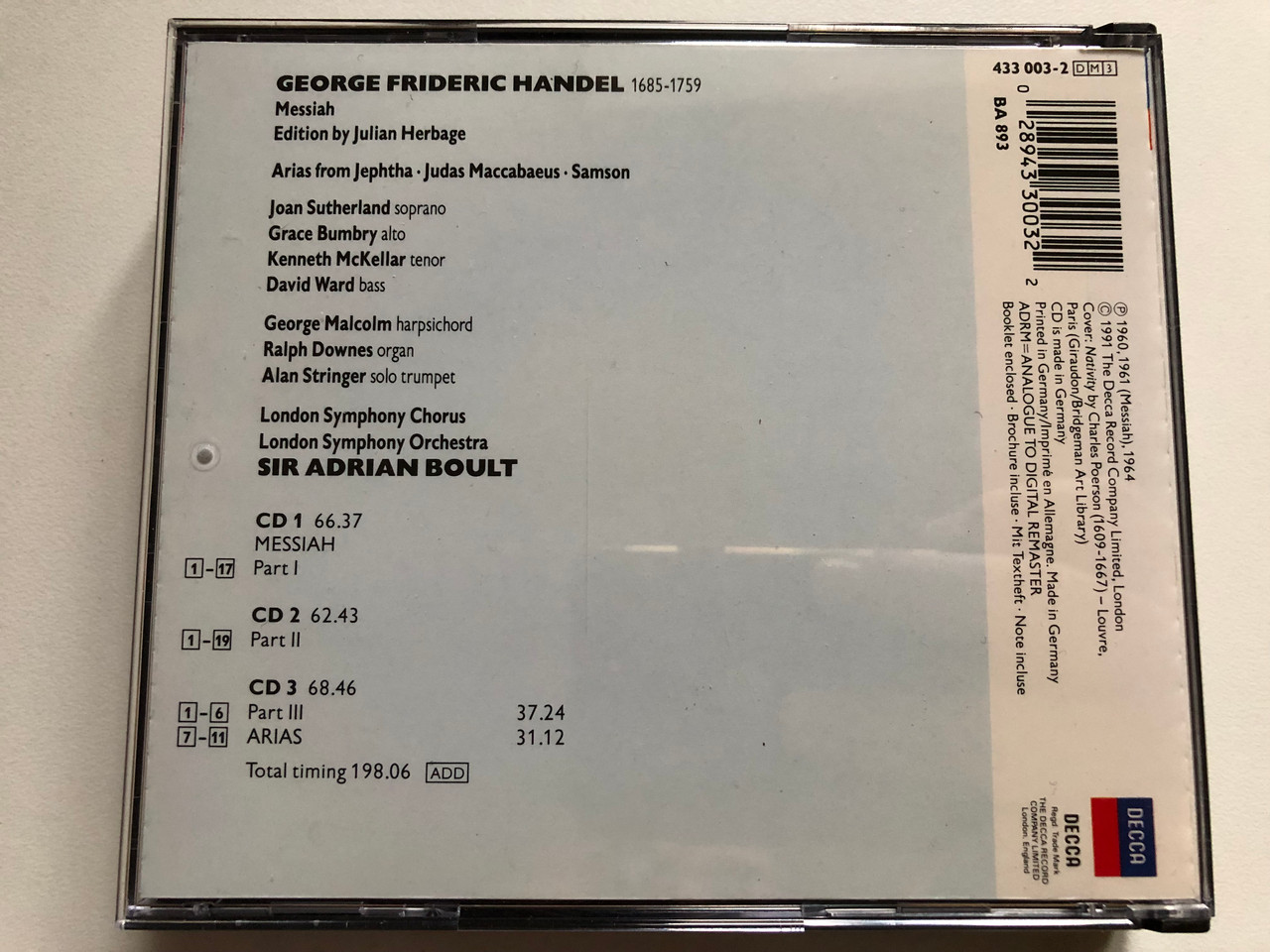 https://cdn11.bigcommerce.com/s-62bdpkt7pb/products/0/images/317875/Handel_-_Messiah_Sutherland_Bumbry_McKellar_Ward_-_London_Symphony_Orchestra_Chrous_Sir_Adrian_Boult_Decca_3x_Audio_CD_1991_433_003-2_2__76826.1703611271.1280.1280.JPG?c=2