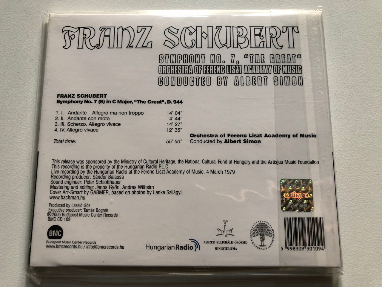 https://cdn11.bigcommerce.com/s-62bdpkt7pb/products/0/images/321397/Franz_Schubert_Symphony_No.7_The_Great_-_Orchestra_Of_The_Ferenc_Liszt_Academy_Of_Music_Conducted_by_Albert_Simon_Budapest_Music_Center_Records_Audio_CD_2005_BMC_CD_109_2__48174.1705074233.1280.1280.JPG?c=2