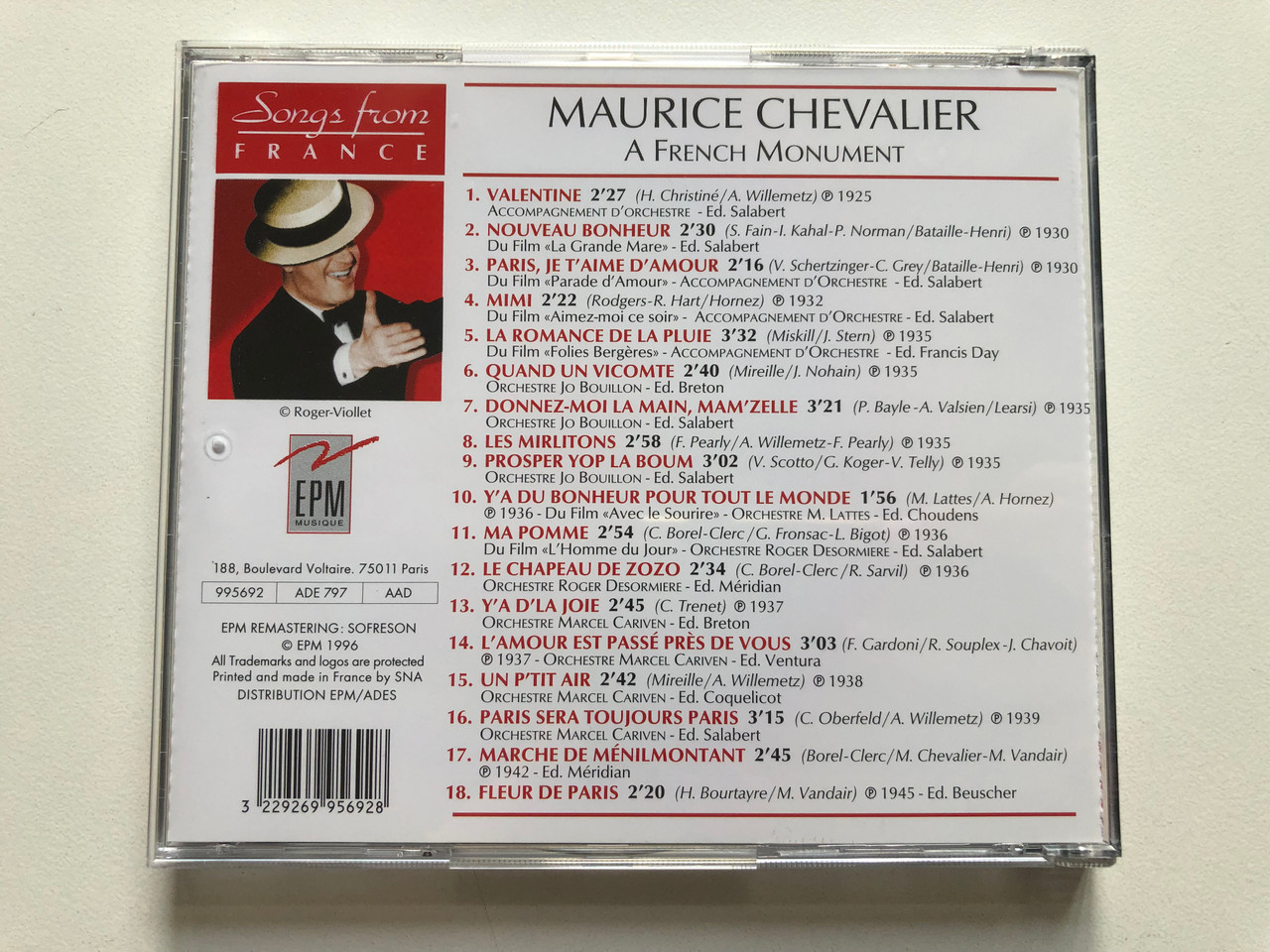 https://cdn11.bigcommerce.com/s-62bdpkt7pb/products/0/images/322391/Maurice_Chevalier_A_French_Monument_International_French_Stars_Songs_from_France_EPM_Musique_Audio_CD_1996_995692_2__05040.1706173419.1280.1280.JPG?c=2