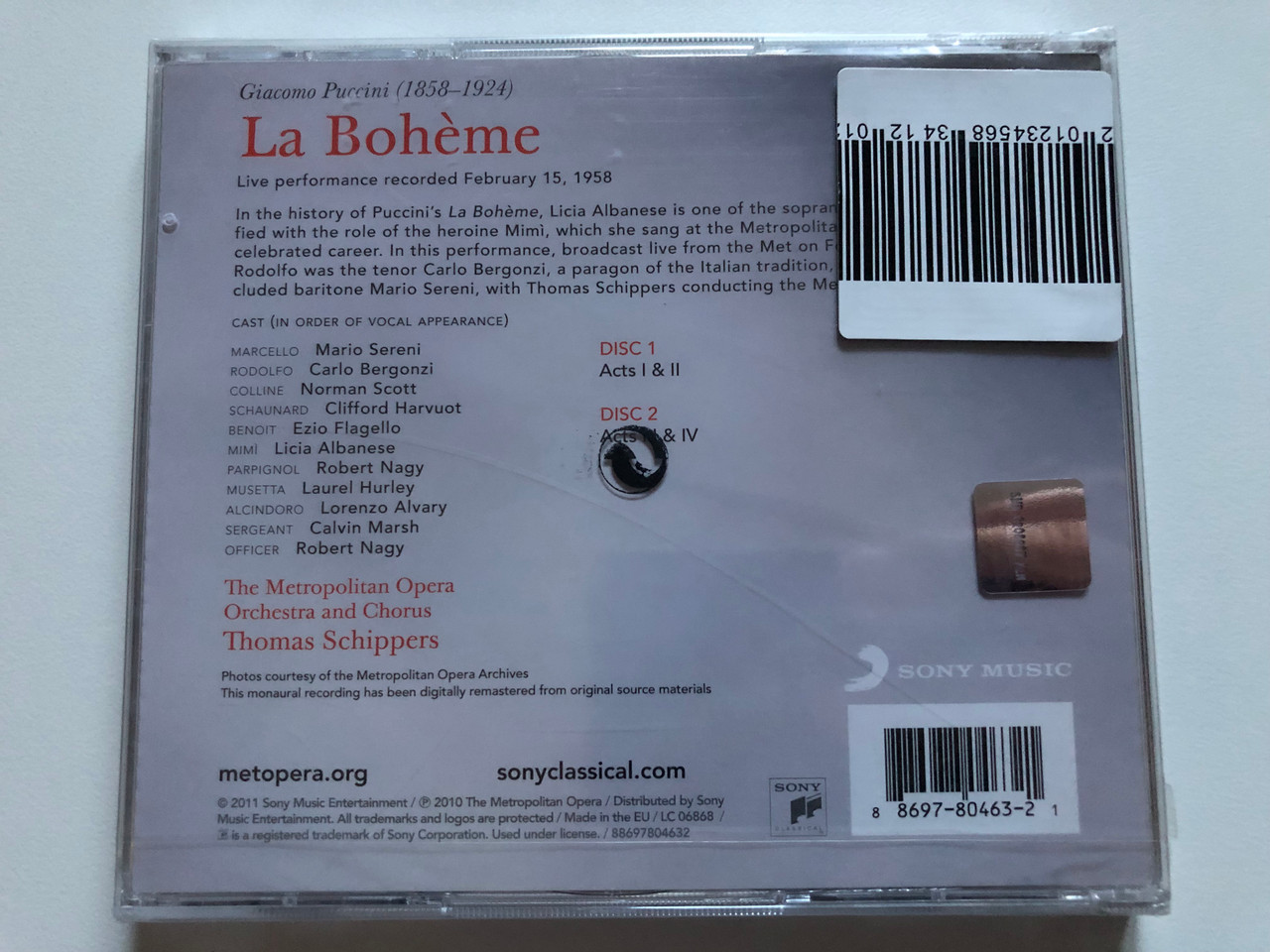 https://cdn11.bigcommerce.com/s-62bdpkt7pb/products/0/images/322600/Puccini_La_Bohme_-_Licia_Albanese_Carlo_Bergonzi_The_Metropolitan_Opera_Orchestra_and_Chorus_Thomas_Schippers_Sony_Classical_2x_Audio_CD_2011_88697804632_2__99563.1706528654.1280.1280.JPG?c=2