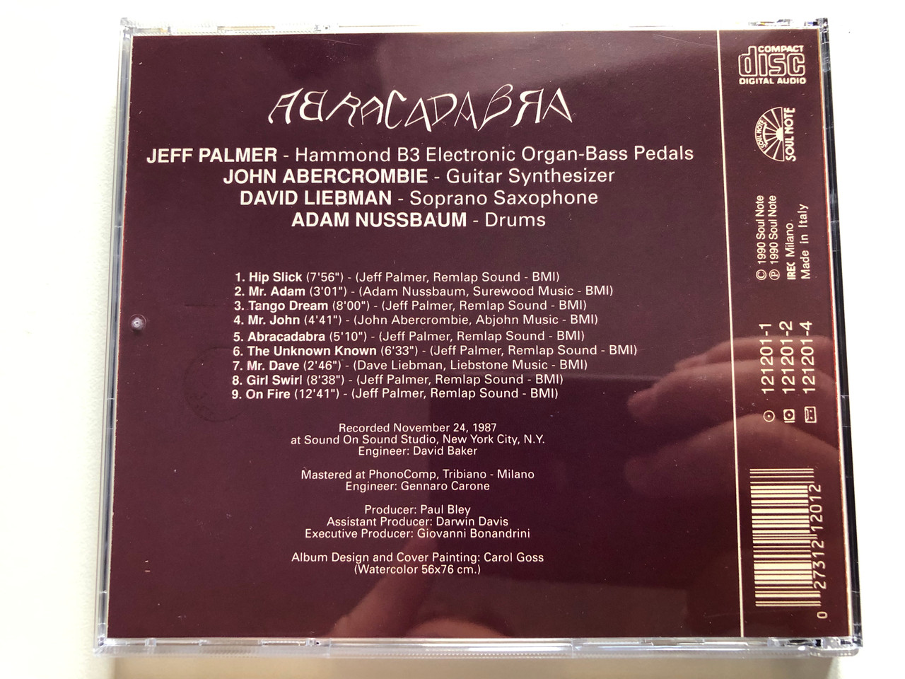 https://cdn11.bigcommerce.com/s-62bdpkt7pb/products/0/images/322789/Jeff_Palmer_David_Liebman_John_Abercrombie_Adam_Nussbaum_Abracadabra_Soul_Note_Audio_CD_1990_121201-2_2__81784.1706628991.1280.1280.JPG?c=2