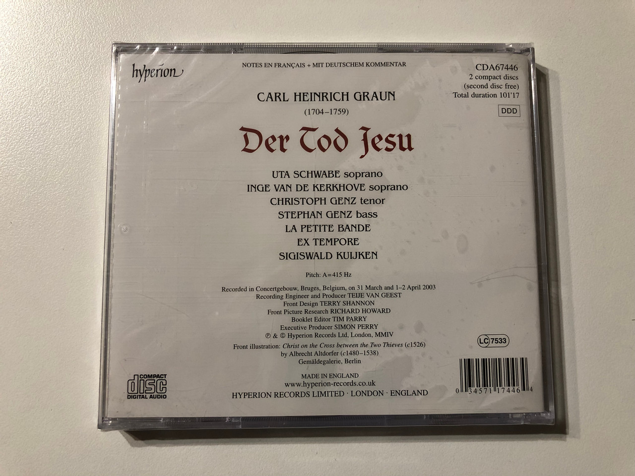 https://cdn11.bigcommerce.com/s-62bdpkt7pb/products/0/images/324216/Carl_Heinrich_Graun_Der_Tod_Jesu_Passion_Cantata_-_Uta_Schwabe_Inge_van_de_Kerkhove_Christoph_Genz_Stephan_Genz_La_Petite_Bande_Ex_Tempore_Sigiswald_Kuijken_Hyperion_2x_Audio_CD_200__50099.1707762121.1280.1280.JPG?c=2