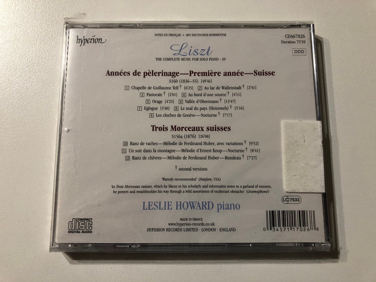 https://cdn11.bigcommerce.com/s-62bdpkt7pb/products/0/images/324252/Liszt_-_Premire_Anne_de_Plerinage_Suise_Trois_Morceaux_Suisses_-_Leslie_Howard_Hyperion_Audio_CD_CDA67026_2__90093.1707851368.1280.1280.JPG?c=2