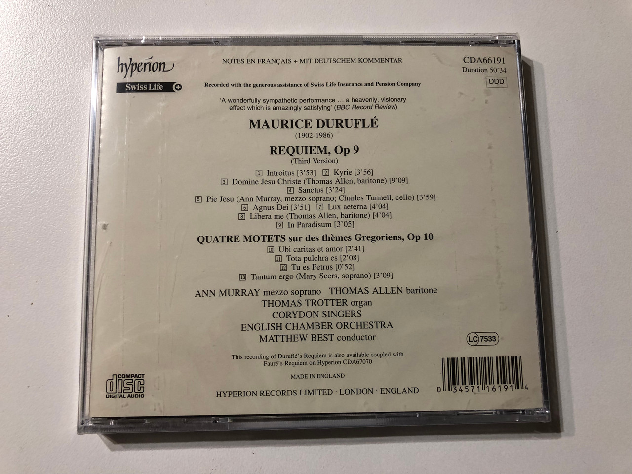 https://cdn11.bigcommerce.com/s-62bdpkt7pb/products/0/images/324285/Durufl_Requiem_Four_Motets_-_Ann_Murray_Thomas_Allen_Corydon_Singers_Thomas_Trotter_English_Chamber_Orchestra_Matthew_Best_Hyperion_Audio_CD_CDA_66191_2__67757.1707858886.1280.1280.JPG?c=2