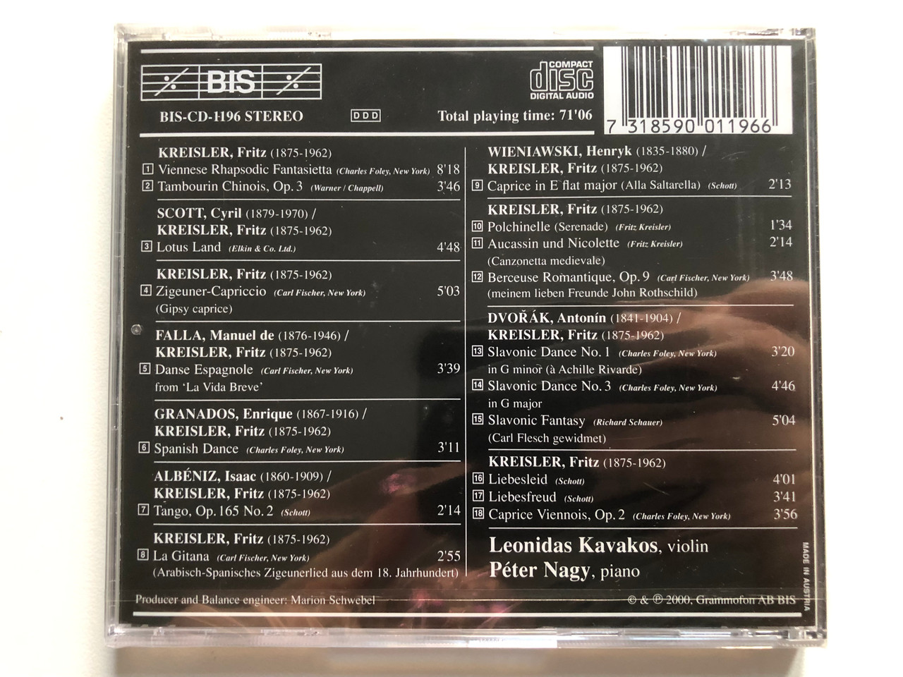 https://cdn11.bigcommerce.com/s-62bdpkt7pb/products/0/images/324501/Viennese_Rhapsody_Music_for_Violin_and_Piano_by_Fritz_Kreisler_-_Leonidas_Kavakos_violin_Pter_Nagy_piano_BIS_Audio_CD_2000_BIS-CD-1196_2__33182.1708074221.1280.1280.JPG?c=2