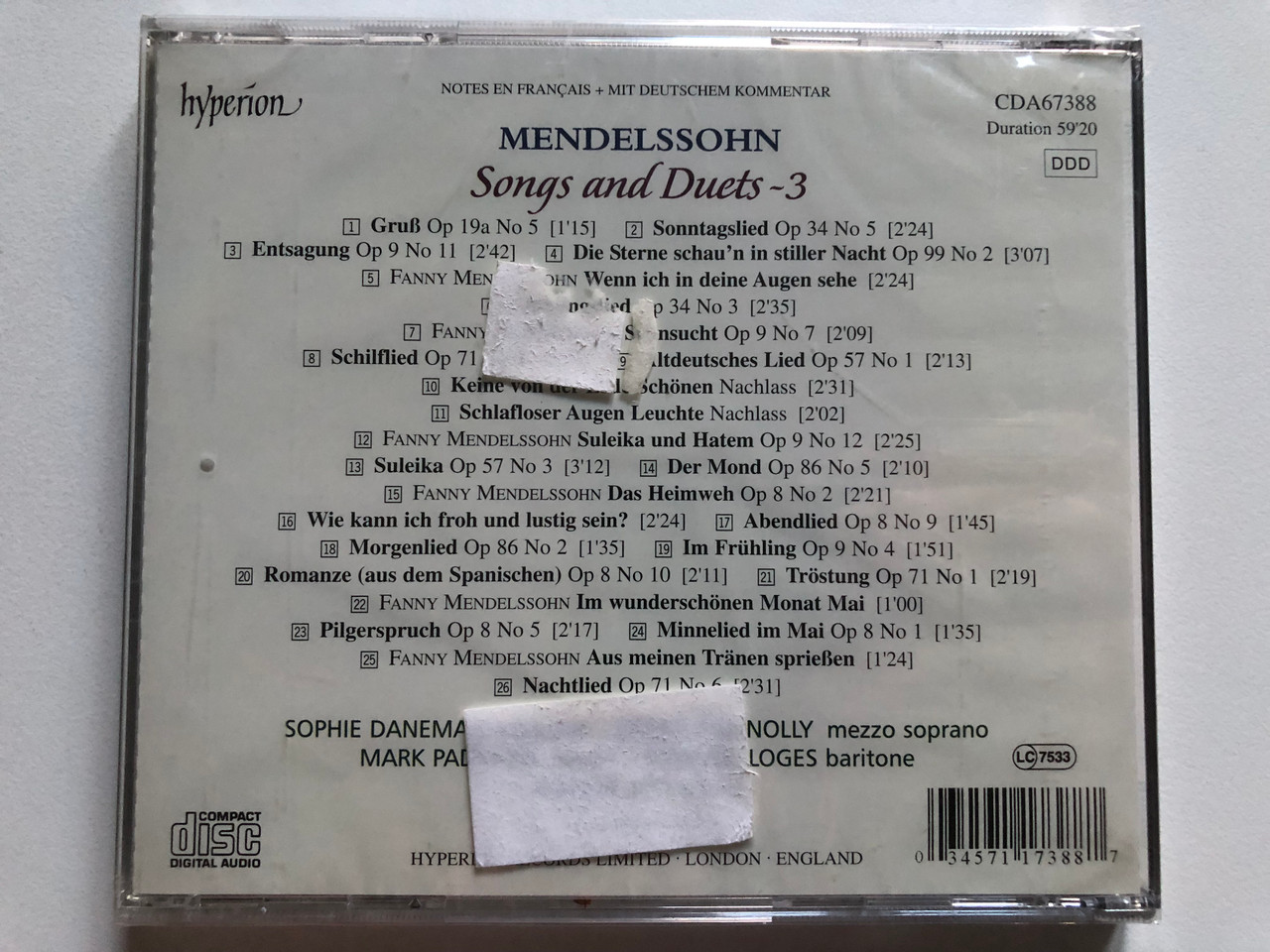 https://cdn11.bigcommerce.com/s-62bdpkt7pb/products/0/images/325051/Mendelssohn_Songs_And_Duets_3_-_Sophie_Daneman_Sarah_Connolly_Mark_Padmore_Stephan_Loges_Eugene_Asti_Hyperion_Audio_CD_CDA67388_2__59186.1708502466.1280.1280.JPG?c=2