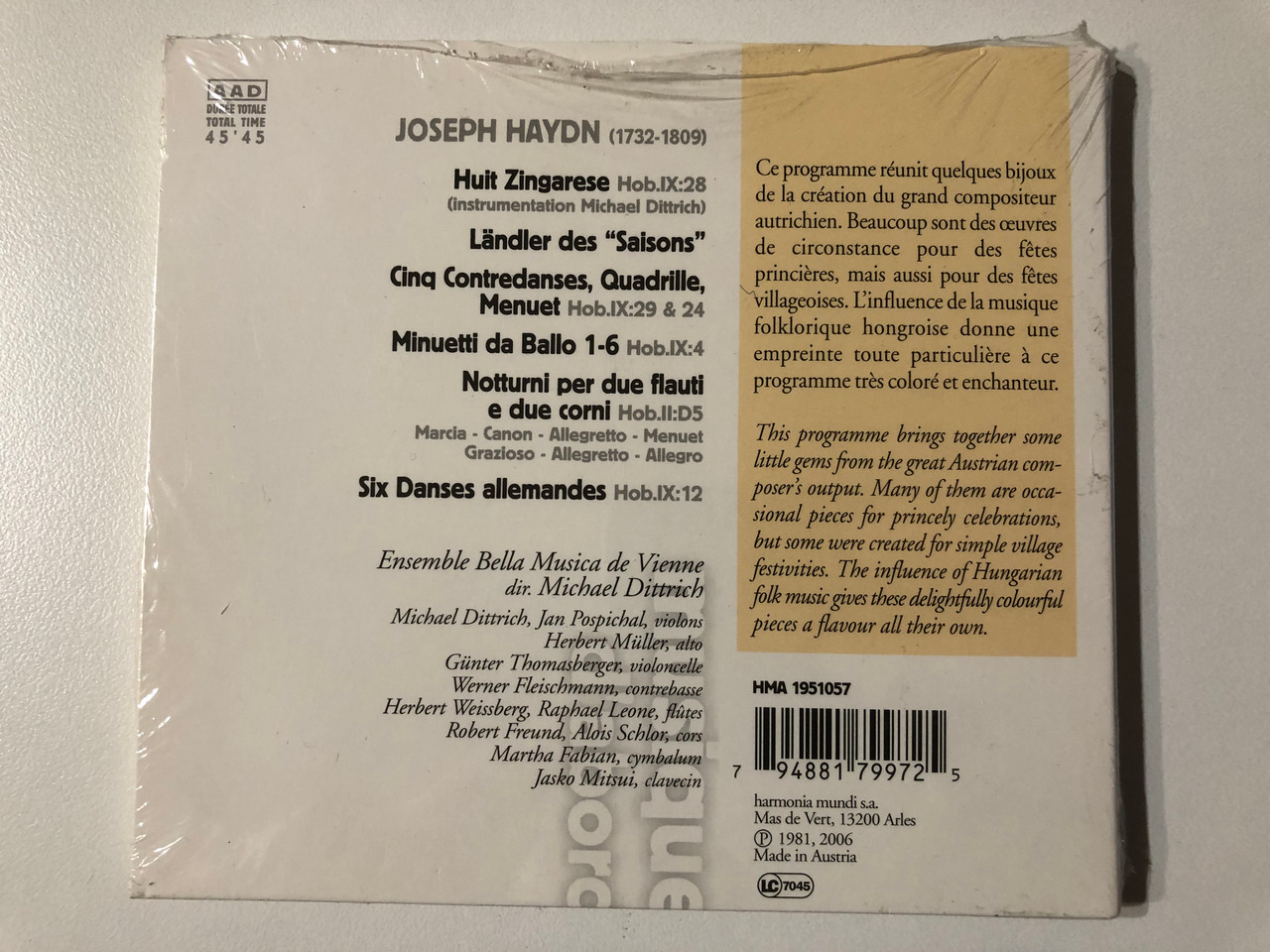 https://cdn11.bigcommerce.com/s-62bdpkt7pb/products/0/images/325448/Haydn_Zingarese_Landler_Nocturnes_-_Ensmeble_Bella_Musica_de_Vienne_Michael_Dittrich_harmonia_mundi_France_Audio_CD_2006_HMA_1951057_2__95221.1708926855.1280.1280.JPG?c=2