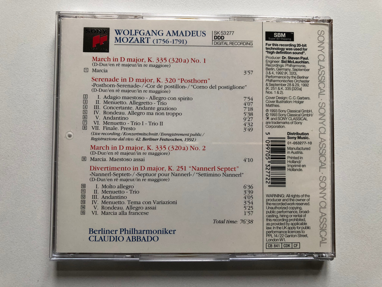 https://cdn11.bigcommerce.com/s-62bdpkt7pb/products/0/images/328722/Berliner_Philharmoniker_Claudio_Abbado_-_Mozart_Posthorn_Serenade_Marches_K.335_Nos._1_2_Divertimento_K.251_Nannerl_Septet_Sony_Classical_Audio_CD_1993_SK_53_277_2__55605.1711093713.1280.1280.JPG?c=2