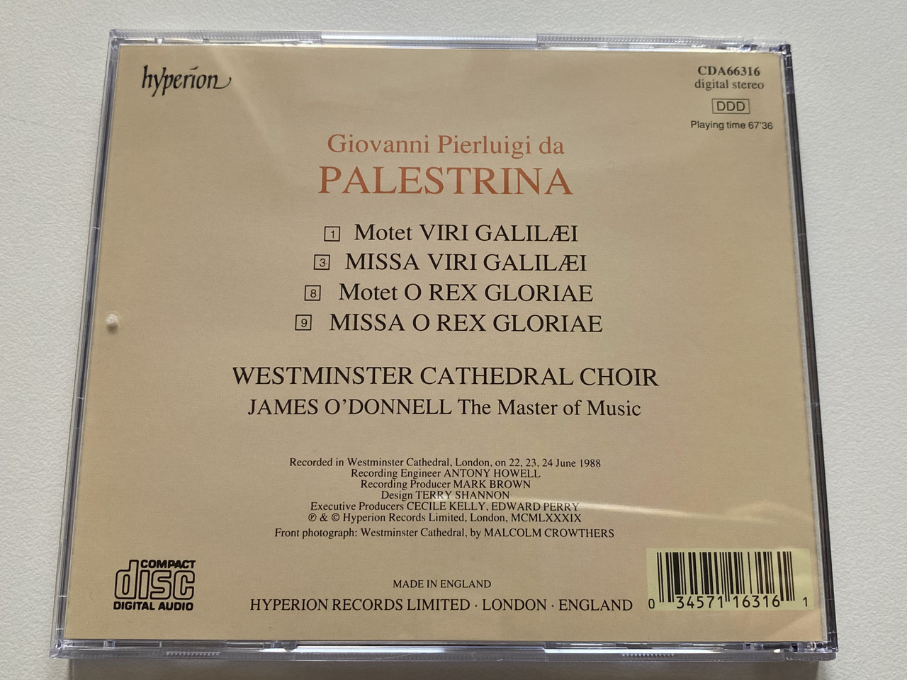 https://cdn11.bigcommerce.com/s-62bdpkt7pb/products/0/images/329599/Palestrina_-_Missa_O_Rex_Gloriae_Missa_Viri_Galilaei_-_Westminster_Cathedral_Choir_James_ODonnell_the_Master_of_Music_Hyperion_Audio_CD_1989_CDA66316_2__08583.1711561989.1280.1280.JPG?c=2