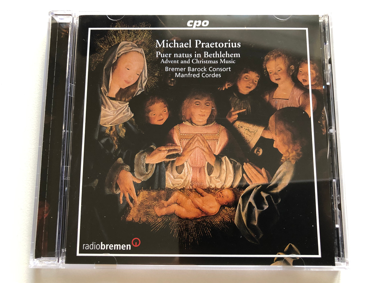 https://cdn11.bigcommerce.com/s-62bdpkt7pb/products/0/images/330331/Michael_Praetorius_Puer_Natus_In_Bethlehem_Advent_And_Christmas_Music_-_Bremer_Barock_Consort_Manfred_Cordes_cpo_Audio_CD_2007_777_327-2_1__18983.1711970689.1280.1280.JPG?c=2