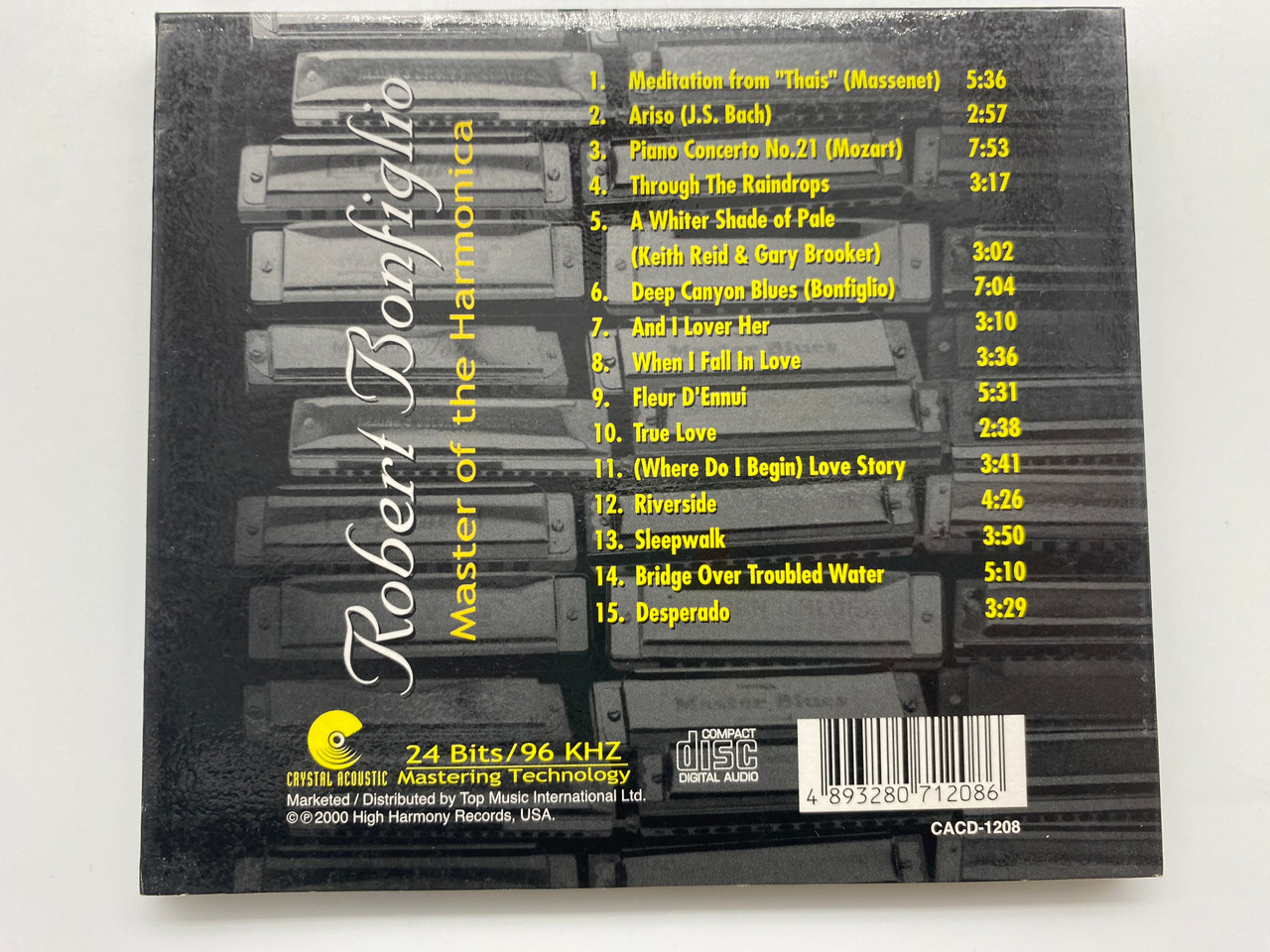 https://cdn11.bigcommerce.com/s-62bdpkt7pb/products/0/images/331347/Robert_Bonfiglio_-_Master_of_the_Harmonica_Crystal_Acoustic_Audio_CD_2000_CACD-1208_4__51943.1713181450.1280.1280.JPG?c=2