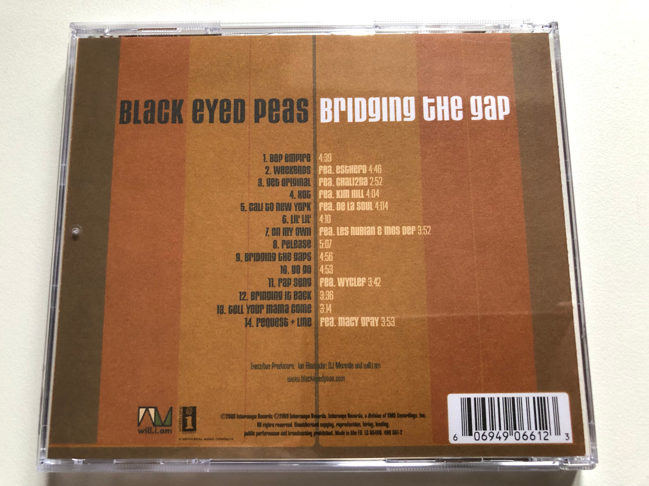 https://cdn11.bigcommerce.com/s-62bdpkt7pb/products/0/images/331430/Black_Eyed_Peas_Bridging_The_Gap_Interscope_Records_Audio_CD_2000_490_661-2_2__46422.1713282203.1280.1280.JPG?c=2