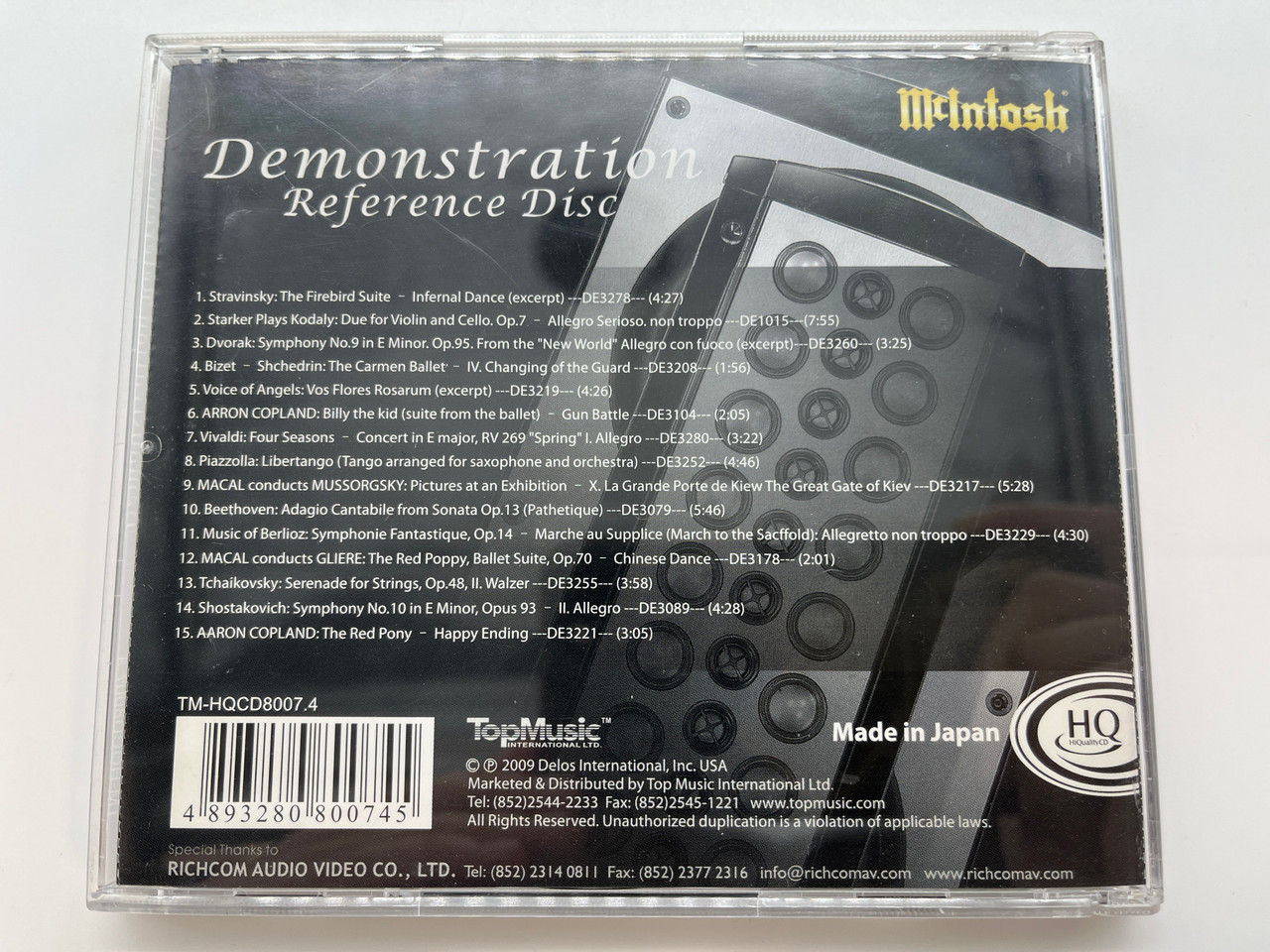 https://cdn11.bigcommerce.com/s-62bdpkt7pb/products/0/images/331514/Demonstration_Reference_Disc_McIntosh_-_...for_the_love_of_music..._Delos_International_Audio_CD_2009_TM-HQCD8007_2__55934.1713366792.1280.1280.JPG?c=2