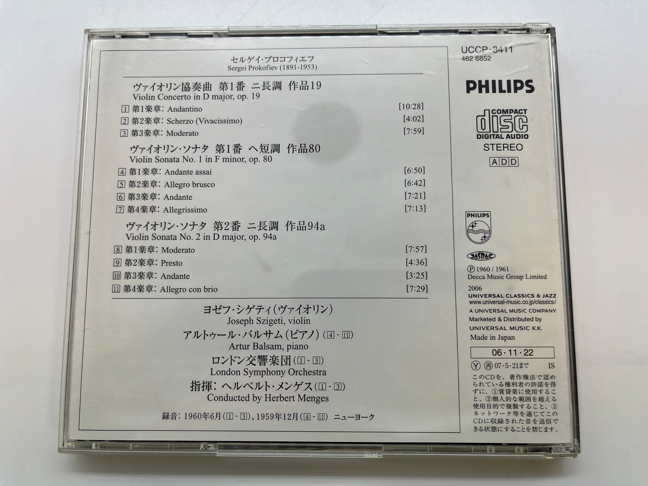 https://cdn11.bigcommerce.com/s-62bdpkt7pb/products/0/images/331784/Joseph_Szigeti_-_Prokofiev_Violin_Concerto_Violin_Sonatas_Nos._1_2_-_London_Symphony_Orchestra_Herbert_Menges_Artur_Balsam_Philips_Audio_CD_2006_Stereo_UCCP-3411_2__07784.1713889405.1280.1280.JPG?c=2