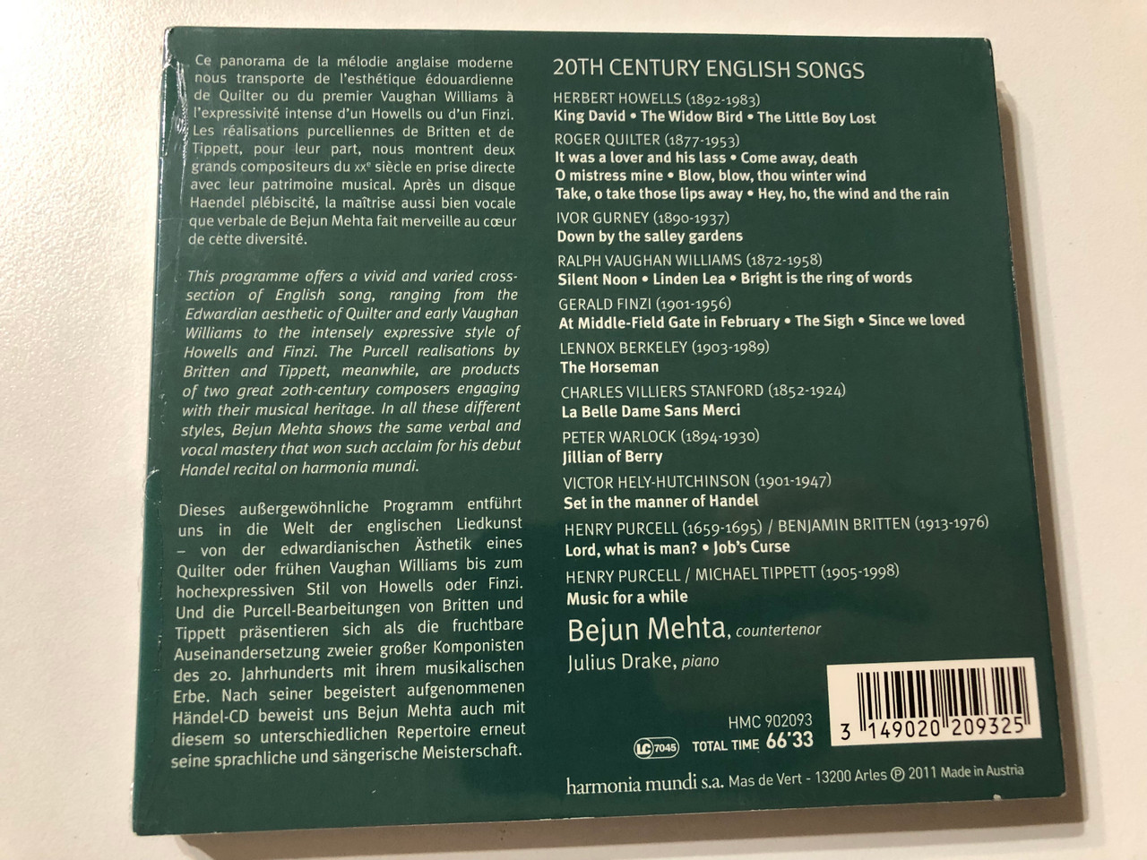 https://cdn11.bigcommerce.com/s-62bdpkt7pb/products/0/images/333069/Bejun_Mehta_-_Down_By_The_Salley_Gardens_-_Julius_Drake_piano_harmonia_mundi_Audio_CD_2011_HMC_902093_2__46345.1715078809.1280.1280.JPG?c=2