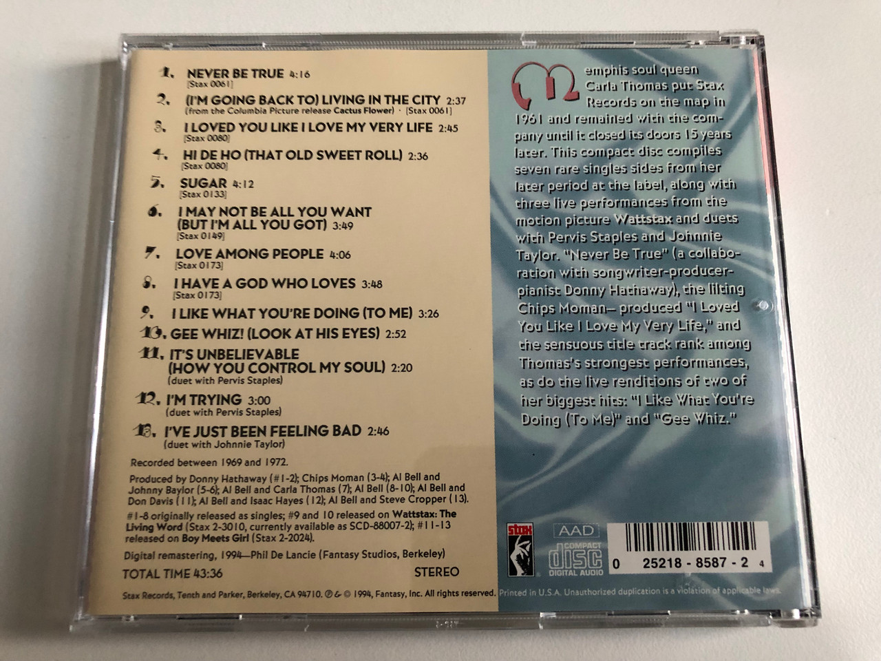 https://cdn11.bigcommerce.com/s-62bdpkt7pb/products/0/images/344725/Carla_Thomas_Sugar_Stax_Audio_CD_1994_SCD-8587-2_2__69795.1723706587.1280.1280.JPG?c=2
