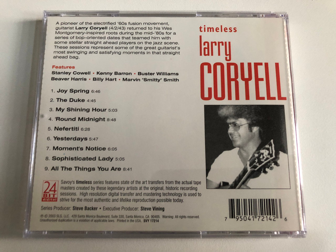 https://cdn11.bigcommerce.com/s-62bdpkt7pb/products/0/images/344743/Larry_Coryell_Timeless_These_straight_ahead_tracks_show_the_great_guitarist_swinging_with_trademark_abandon_and_authority_Savoy_Jazz_Audio_CD_2003_SVY_17214_2__74163.1723708509.1280.1280.JPG?c=2