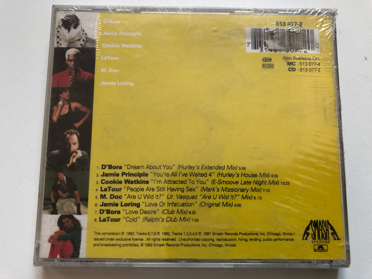 https://cdn11.bigcommerce.com/s-62bdpkt7pb/products/0/images/347117/The_Smash_Long_Player_Records_Of_Chicago_-_Slammin_dance_mixes_of_hits_by_La_Tour_DBora_Jamie_Principle_M._Doc_Jamie_Loring_Cookie_Watkins_Polydor_Audio_CD_1992_513_077-2_2__46323.1724839554.1280.1280.JPG?c=2