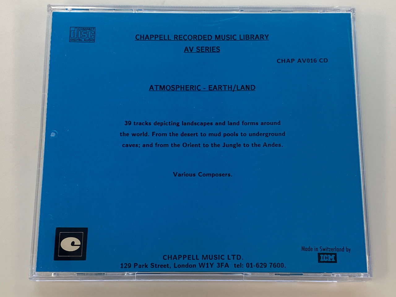 https://cdn11.bigcommerce.com/s-62bdpkt7pb/products/0/images/350532/Atmospheric_EarthLand_-_Chappell_Recorded_Music_Library_Chappell_Music_Audio_CD_CHAP_AV016_CD_2__65020.1727810060.1280.1280.jpg?c=2