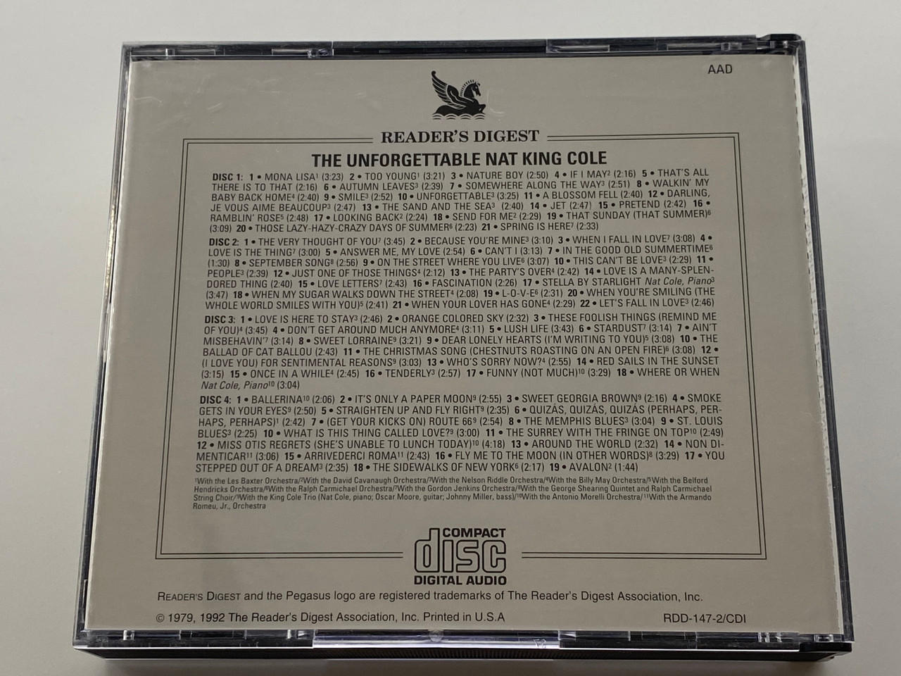 https://cdn11.bigcommerce.com/s-62bdpkt7pb/products/0/images/356485/Nat_King_Cole_The_Unforgettable_Collectors_Edition_Readers_Digest_4x_Audio_CD_1992_RDD-147-2CDI_2__68672.1729711760.1280.1280.jpg?c=2