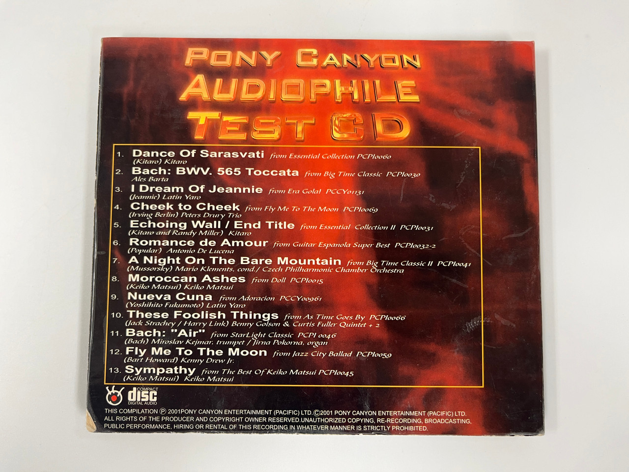 https://cdn11.bigcommerce.com/s-62bdpkt7pb/products/0/images/357926/Pony_Canyon_-_Audiophile_Test_CD_Pony_Canyon_Hybrid_Disc_2001_PCPI0077-2_2__28465.1730492849.1280.1280.JPG?c=2
