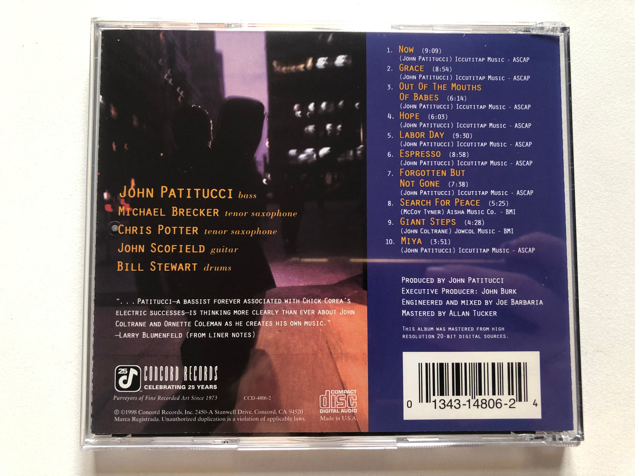 ジョン・パティトゥッチ・デビュー! [CD] 芽瑠璃堂 ＞ ジョン・パティトゥッチ 『ジョン・パティトゥッチ