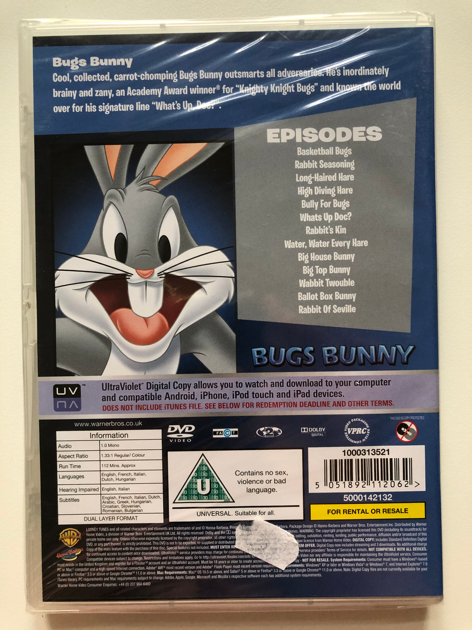 Bugs Bunny [DVD] – Classic Animated Episodes Collection