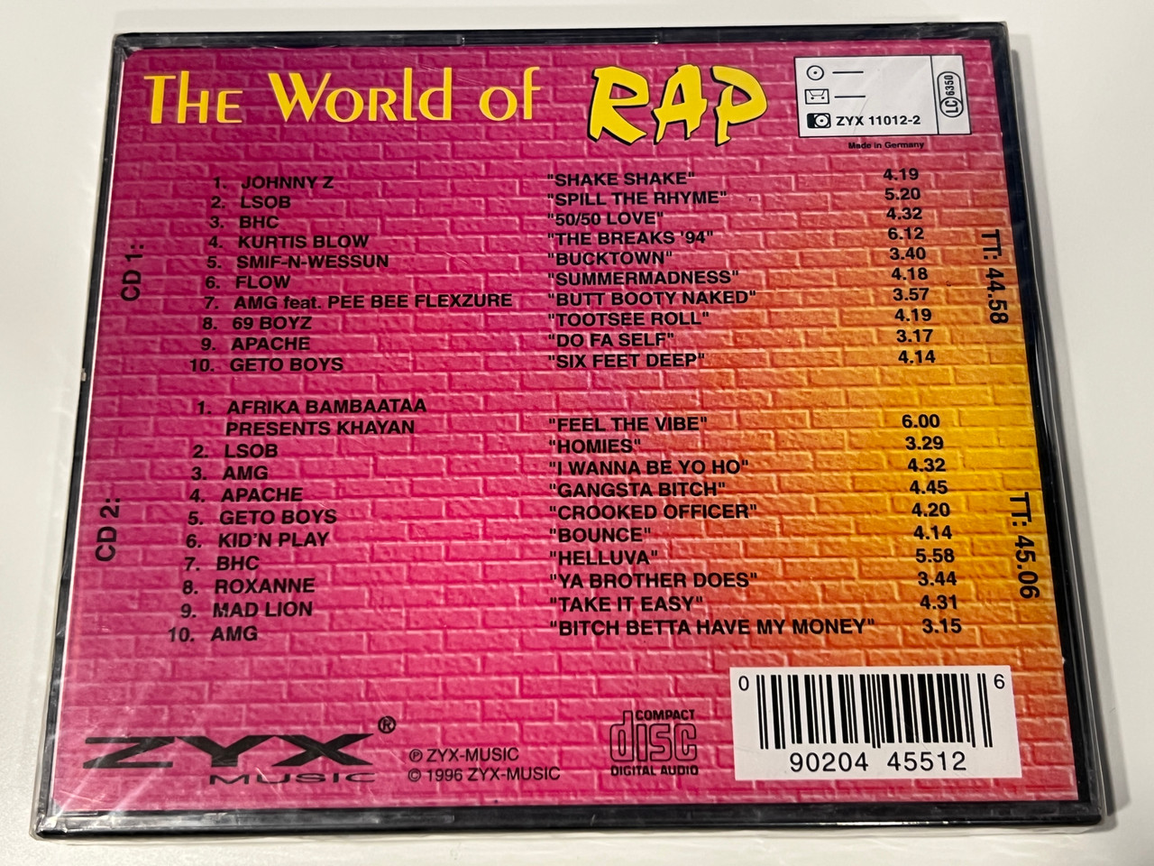 ☆UniversalMusic Plaque☆ Hiphop R&B G-rap The World of Rap: 2CD Hip-Hop Compilation
