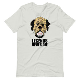 Light Grey The Sandlot - Heroes Are Remembered Legend Never Die Hercules with Drool-Covered Babe Ruth Baseball T-Shirt