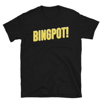 Black Brooklyn 99 Jake Peralta - BINGPOT! Quote Bingo and Jackpot Mashup Name Of Sex Tape T-Shirt