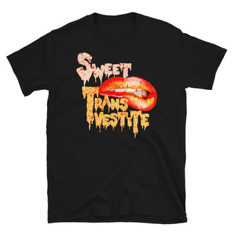 Black Rocky Horror Picture Show Frank N Furter - Sweet Transvestite - Tim Curry Glitter Lips Theater Nerd Gift T-Shirt Black Rocky Horror Picture Show Frank N Furter - Sweet Transvestite - Tim Curry Glitter Lips Theater Nerd Gift T-Shirt