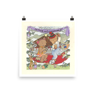 Small South Park Inspired Woodland Critter Christmas Antichrist Birth Bunny Sacrifice Blood Orgy Upcycled Thrift Store Art Print Small South Park Inspired Woodland Critter Christmas Antichrist Birth Bunny Sacrifice Blood Orgy Upcycled Thrift Store Art Print