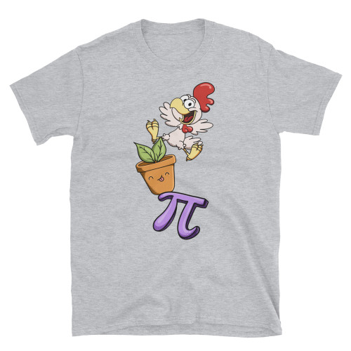 Light Heather Grey Picture Riddle “Chicken Pot Pie" Unisex T-Shirt