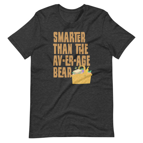 Grey Yogi Bear Smarter Than The Average Bear w Picnic Basket T-Shirt