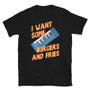 Black Bob's Burgers I Want Some Burgers And Fries Gene Song Straw Solo With Gene Keyboard T-Shirt