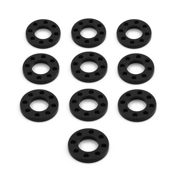 Aluminium Drilled Washers Pack x 10 Black