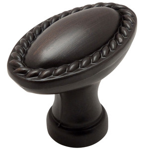 Cosmas 4116ORB Oil Rubbed Bronze Oblong Rope Cabinet Knob