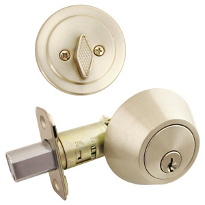 Cosmas Satin Nickel Single Cylinder Deadbolt: SDB100-SN Cosmas Satin Nickel Single Cylinder Deadbolt: SDB100-SN