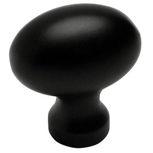 Cosmas 6021FB Flat Black Small Football Cabinet Knob Cosmas 6021FB Flat Black Small Football Cabinet Knob