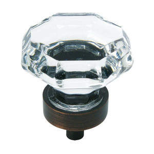 Cosmas 5268ORB-C Oil Rubbed Bronze & Clear Glass Cabinet Knob Cosmas 5268ORB-C Oil Rubbed Bronze & Clear Glass Cabinet Knob