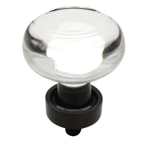 Cosmas 6355ORB-C Oil Rubbed Bronze & Clear Glass Round Cabinet Knob Cosmas 6355ORB-C Oil Rubbed Bronze & Clear Glass Round Cabinet Knob