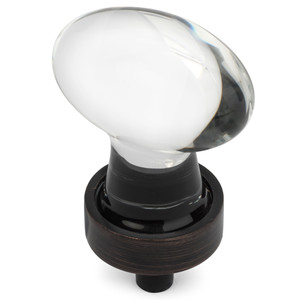 Cosmas 6594ORB-C Oil Rubbed Bronze & Clear Glass Oval Cabinet Knob Cosmas 6594ORB-C Oil Rubbed Bronze & Clear Glass Oval Cabinet Knob