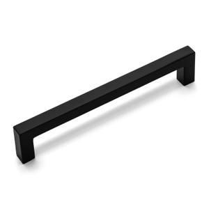 Cosmas 14777-128FB Flat Black Modern Contemporary Cabinet Pull Cosmas 14777-128FB Flat Black Modern Contemporary Cabinet Pull