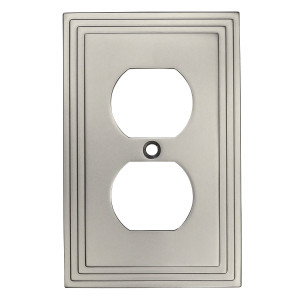 Cosmas 25026-SN Satin Nickel Single Duplex Outlet Wall Plate Cosmas 25026-SN Satin Nickel Single Duplex Outlet Wall Plate
