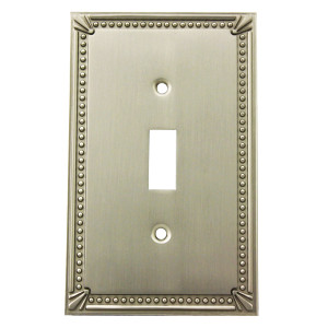 Cosmas 44055-SN Satin Nickel Single Toggle Switchplate Cover Cosmas 44055-SN Satin Nickel Single Toggle Switchplate Cover