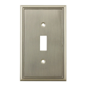 Cosmas 65003-SN Satin Nickel Single Toggle Switchplate Cover Cosmas 65003-SN Satin Nickel Single Toggle Switchplate Cover