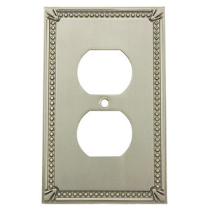 Cosmas 44018-SN Satin Nickel Single Duplex Outlet Wall Plate Cosmas 44018-SN Satin Nickel Single Duplex Outlet Wall Plate