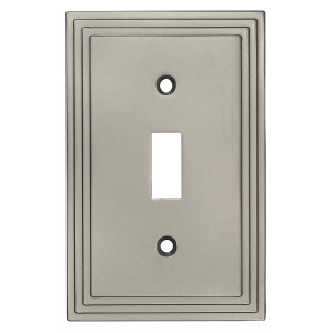 Cosmas 25053-SN Satin Nickel Single Toggle Switchplate Cover Cosmas 25053-SN Satin Nickel Single Toggle Switchplate Cover