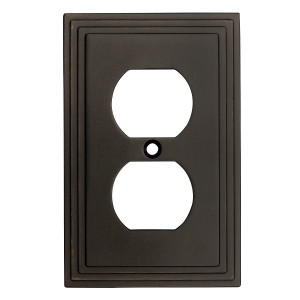 Cosmas 25026-ORB Oil Rubbed Bronze Single Duplex Outlet Wall Plate Cosmas 25026-ORB Oil Rubbed Bronze Single Duplex Outlet Wall Plate