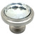 Cosmas 5317SN-C Satin Nickel & Clear Glass Round Cabinet Knob